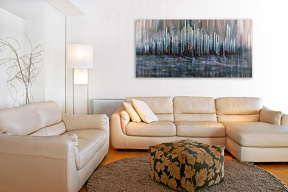 Silver Curtain on the wall