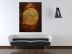 Golden Coin on the wall