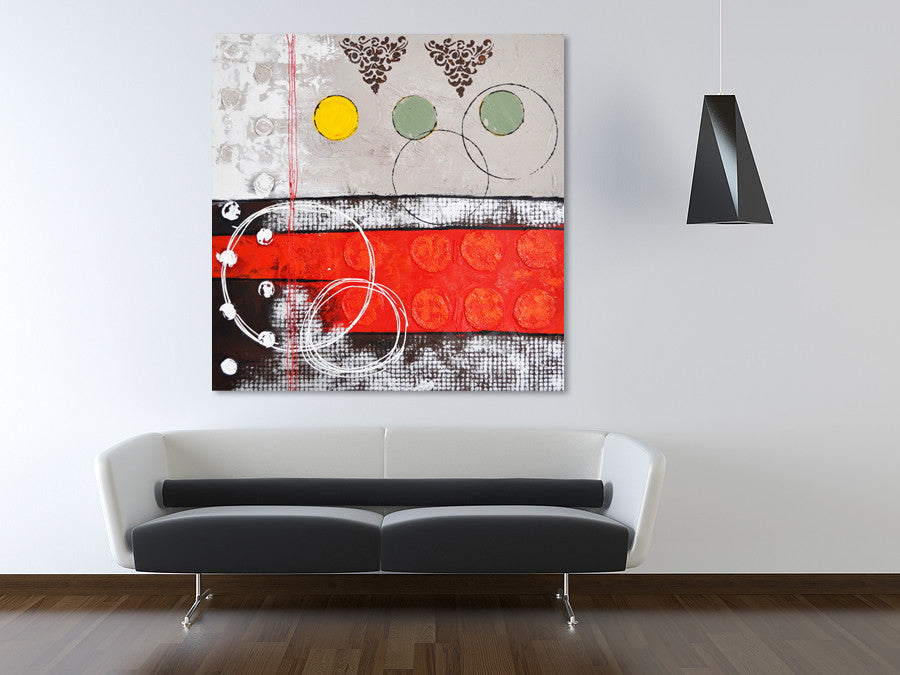 Red Land on the wall