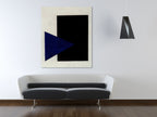 Suprematism with Blue Triangle and Black Square on the wall