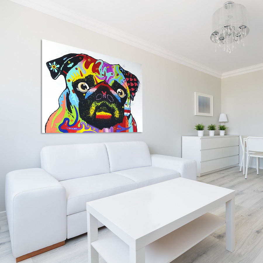 Pug on the wall