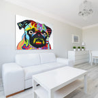 Pug on the wall