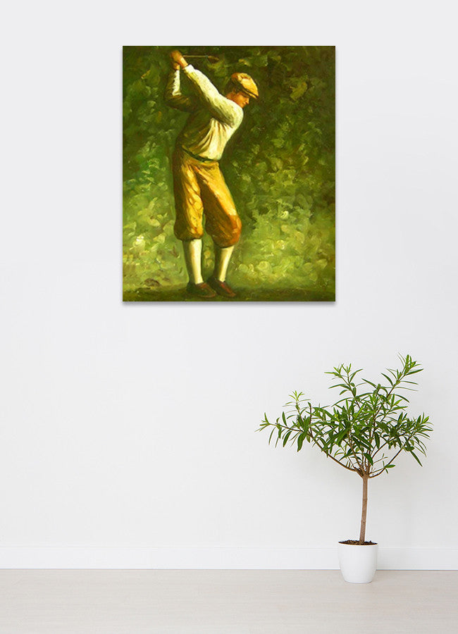 The Young Golfer on the wall