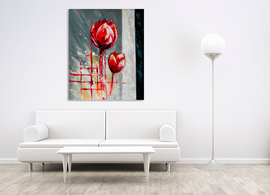 Red Buds on the wall