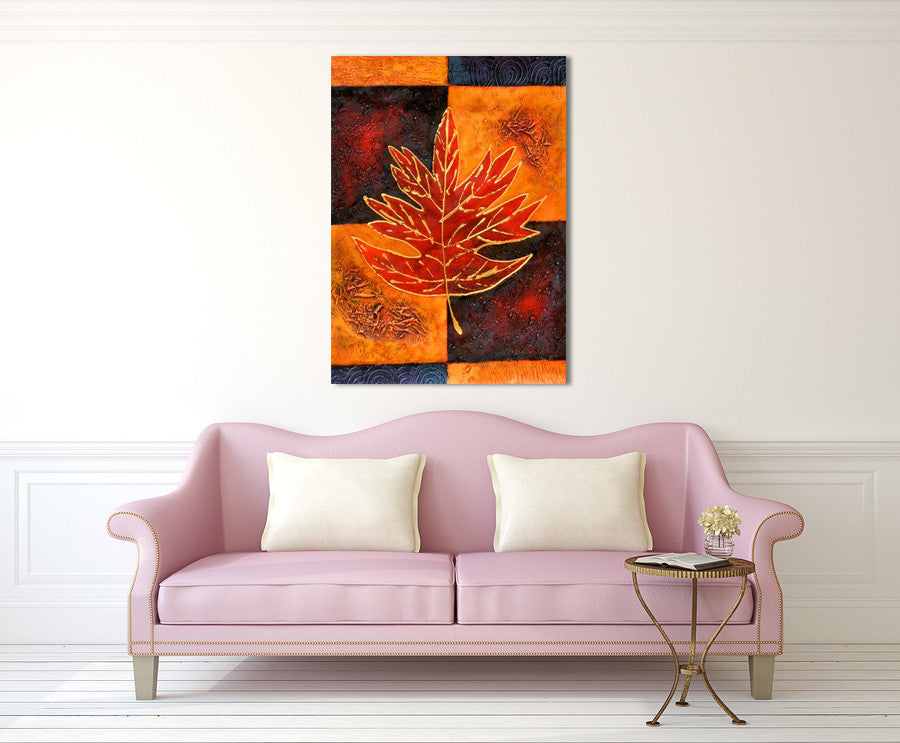 Maple Leaf Two on the wall
