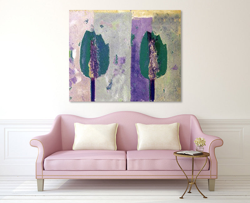 Seasoned Duo Tulips on the wall