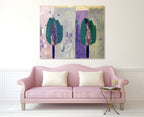 Seasoned Duo Tulips on the wall
