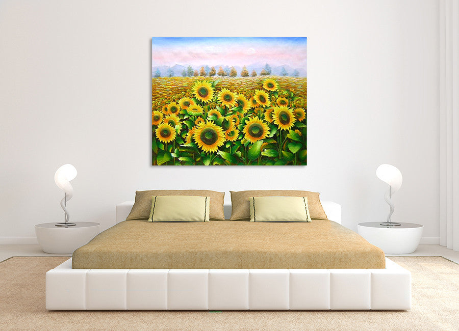 Sunflowers on the wall