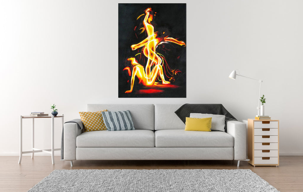 Flare on the wall