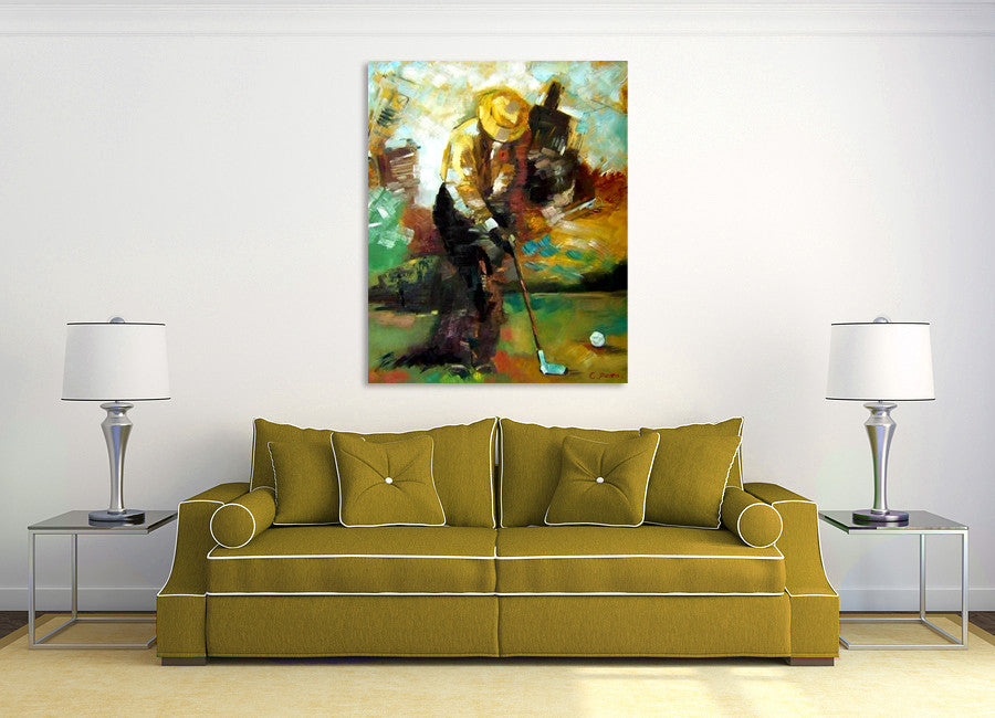 The Golfer on the wall