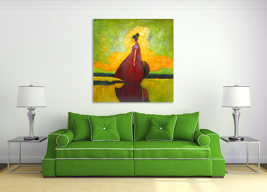 Geisha on the wall