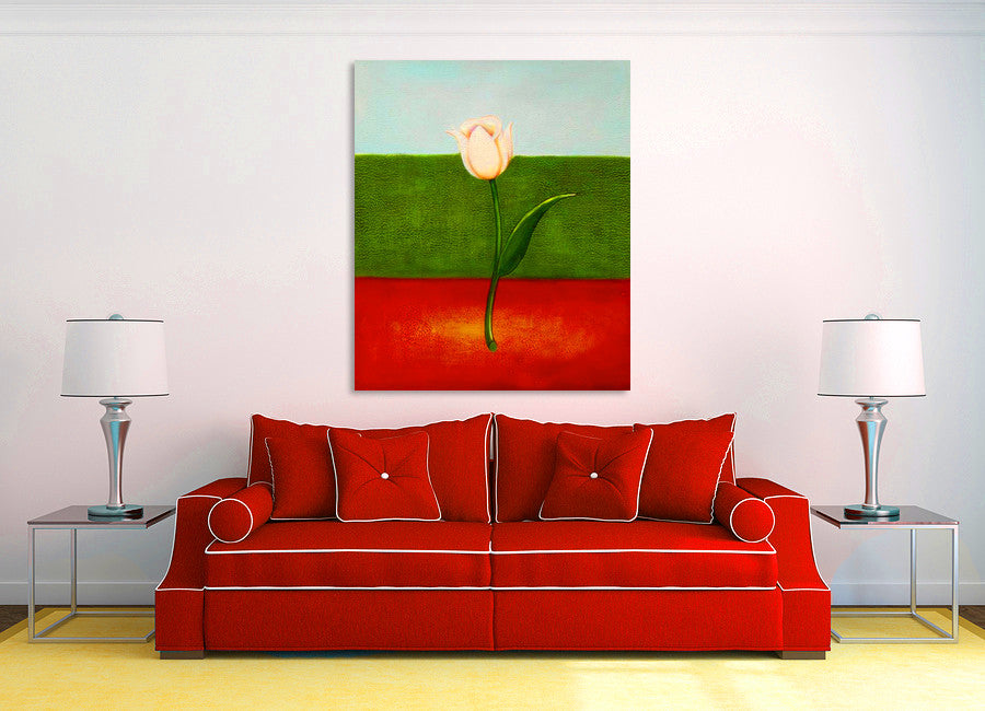White Tulip on the wall