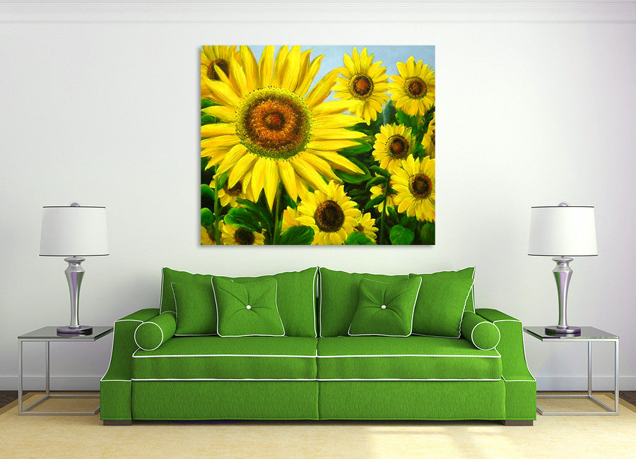 Sunflowers Two on the wall