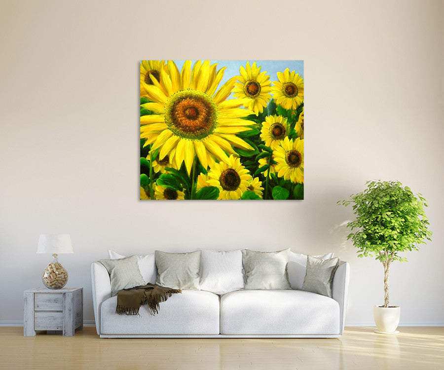 Sunflowers Two on the wall