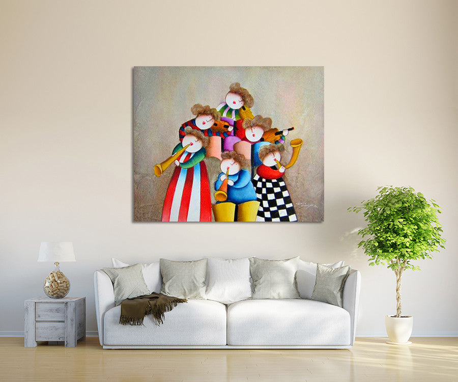 Musicians on the wall