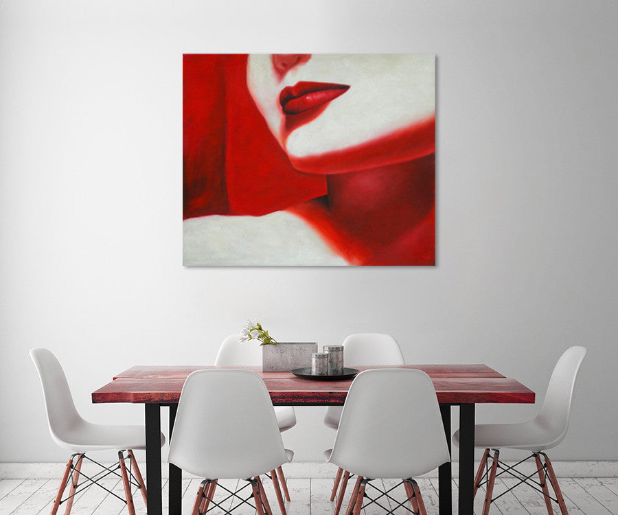 Red Lips on the wall