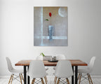 Red Rose on the wall