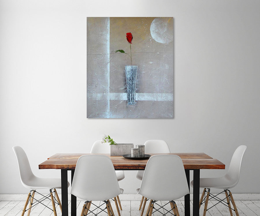 Red Rose on the wall