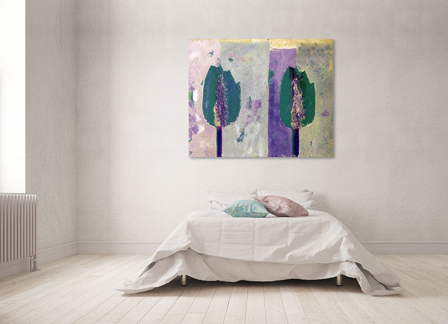 Seasoned Duo Tulips on the wall