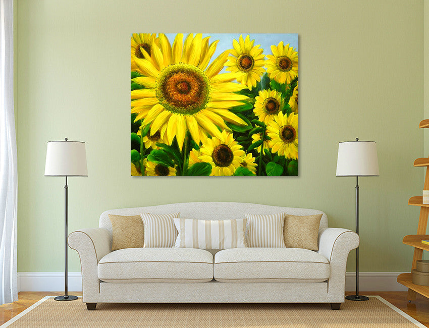 Sunflowers Two on the wall