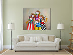 Musicians on the wall