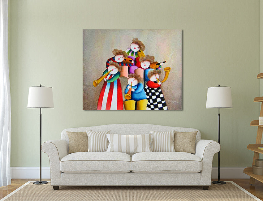 Musicians on the wall
