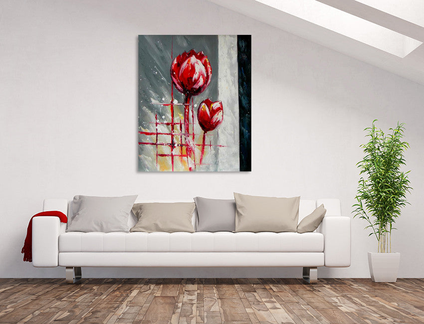 Red Buds on the wall