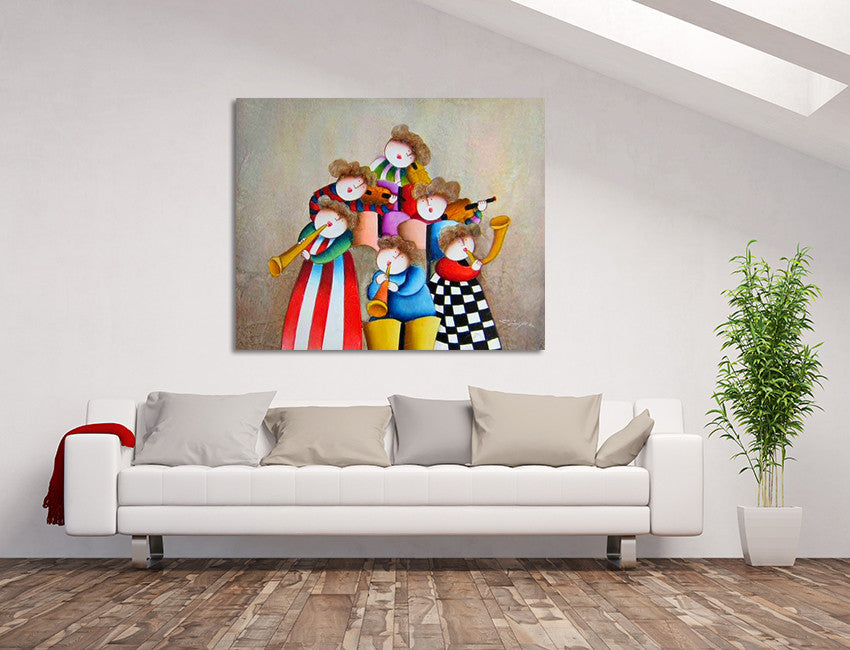 Musicians on the wall