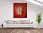 Universe in Red on the wall
