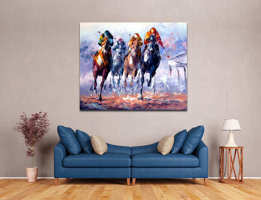 Horse Race on the wall