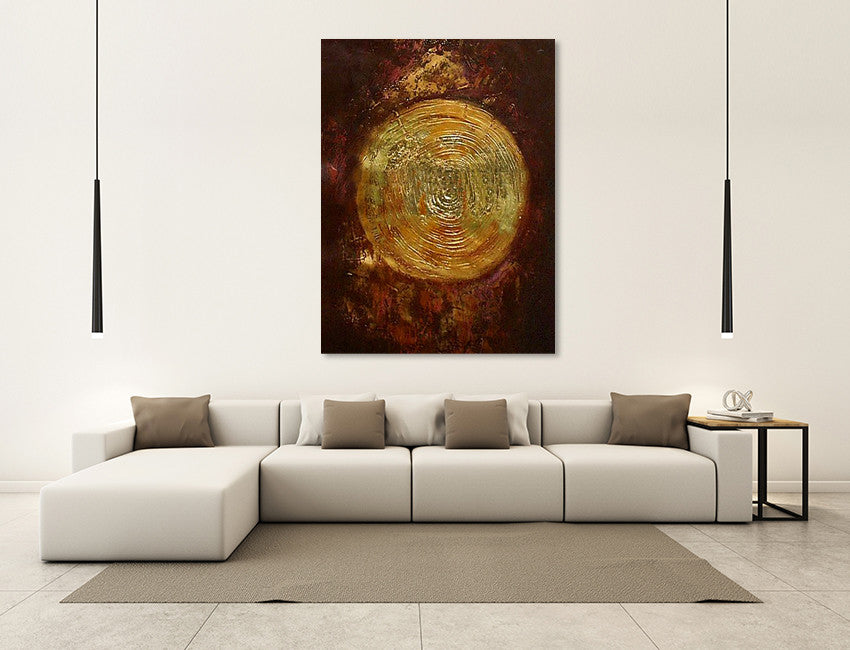 Golden Coin on the wall