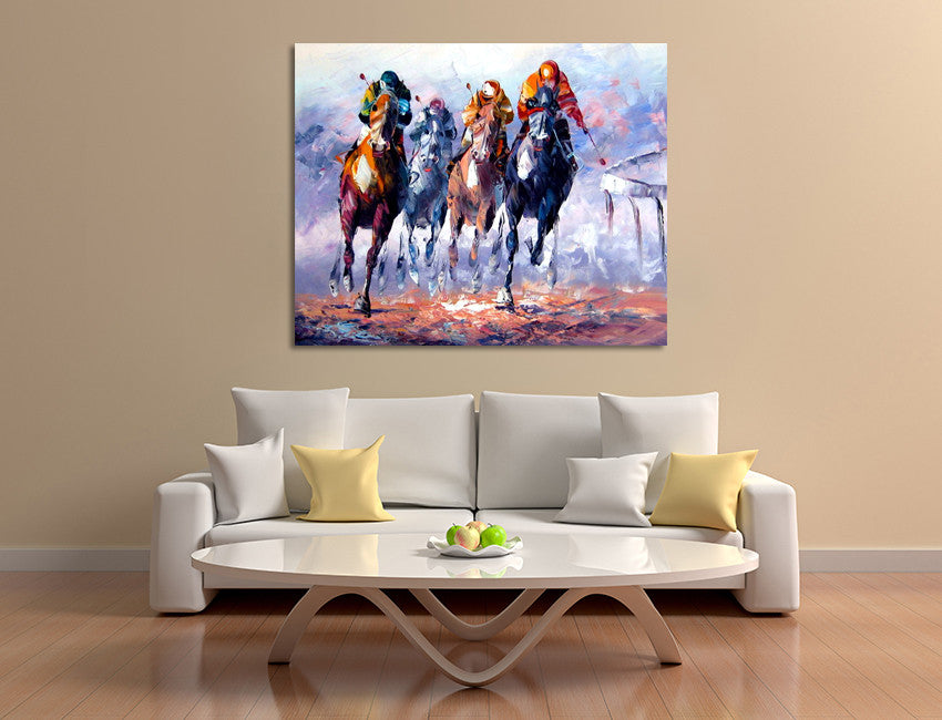 Horse Race on the wall