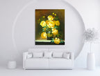 Yellow Roses on the wall