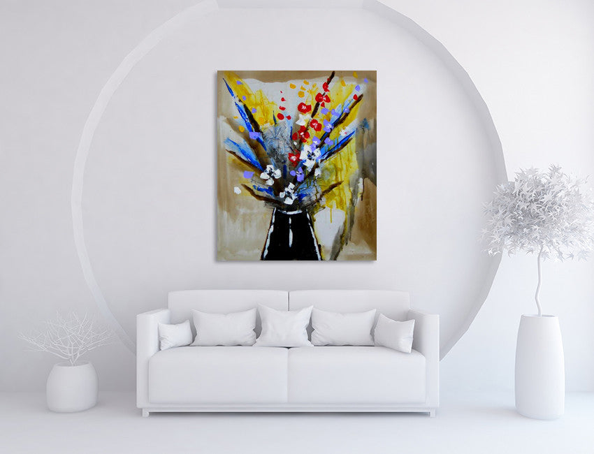 Flowers in a Vase on the wall