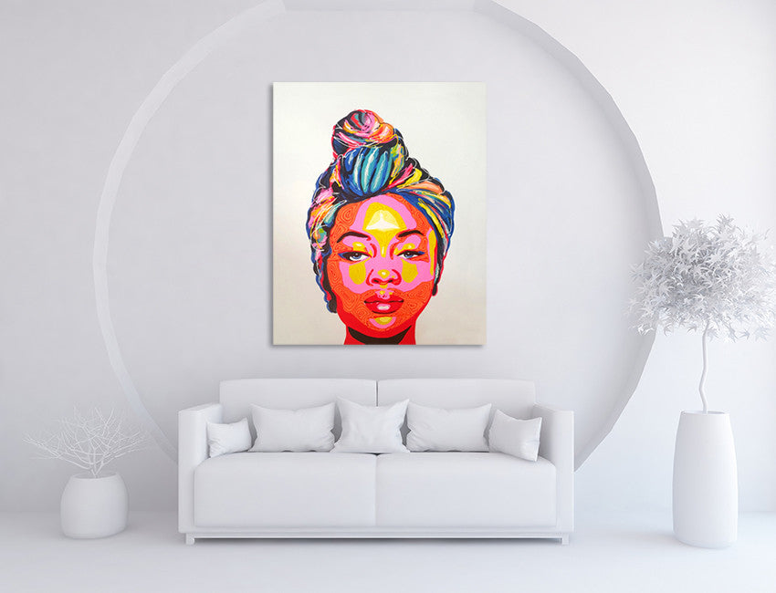 African Woman on the wall