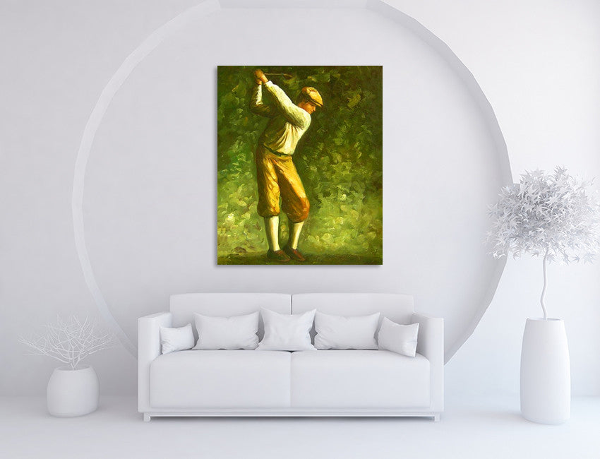 The Young Golfer on the wall