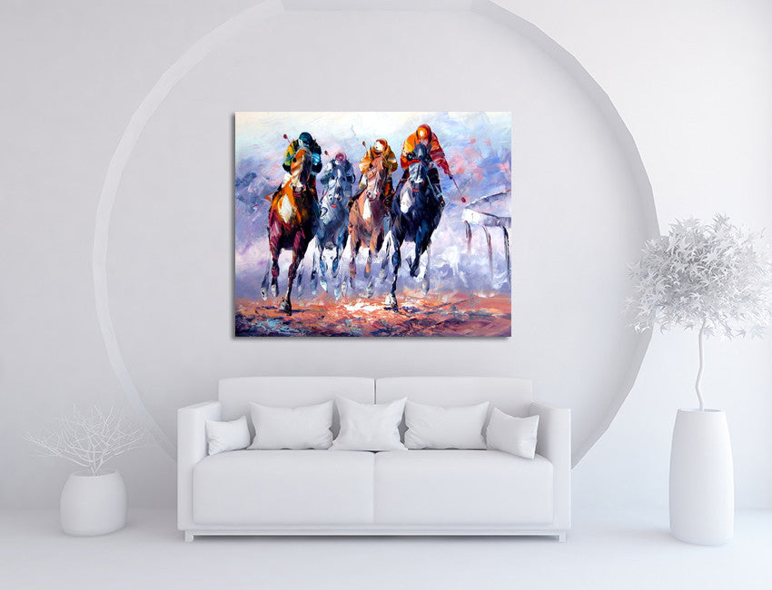 Horse Race on the wall