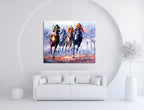 Horse Race on the wall