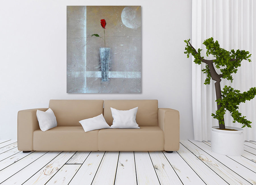 Red Rose on the wall