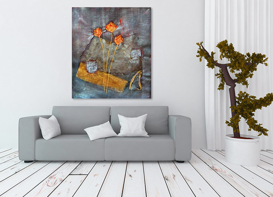 Golden Buds on the wall