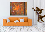 Orange Maple Leaves on the wall