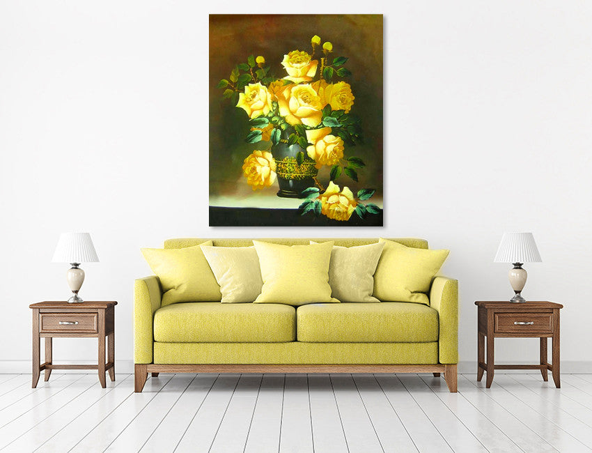 Yellow Roses on the wall