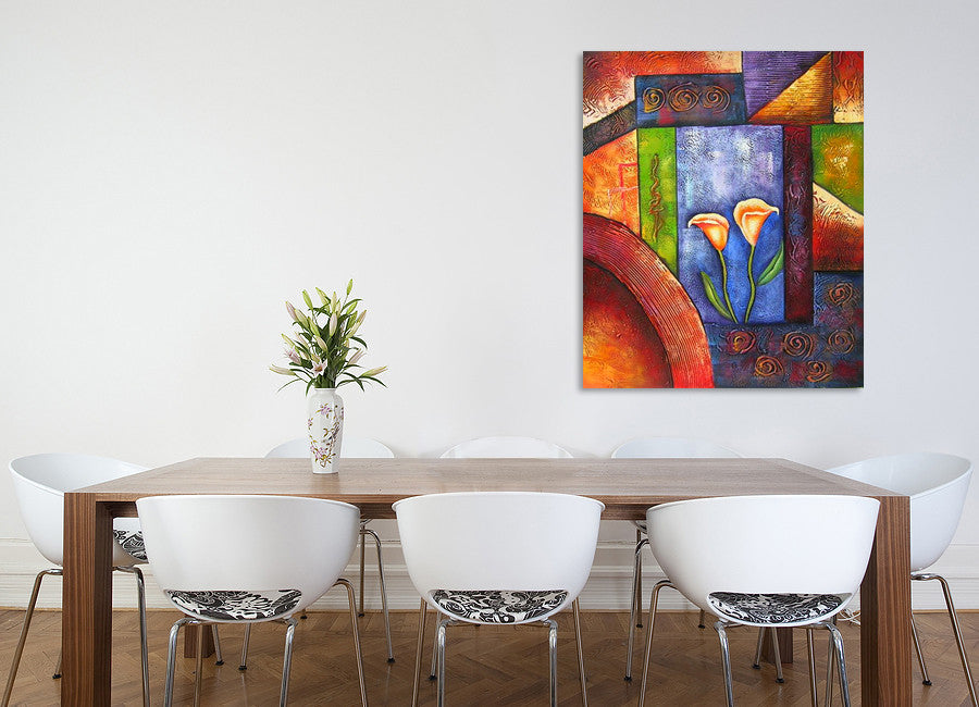 Flowers and Swirls on the wall