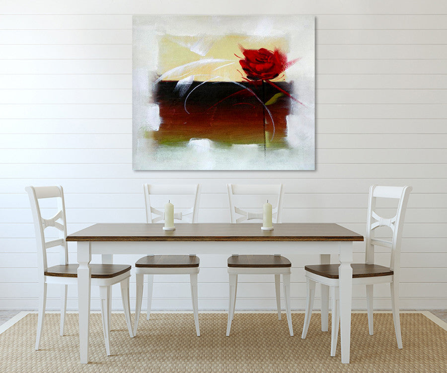 Rose on the wall