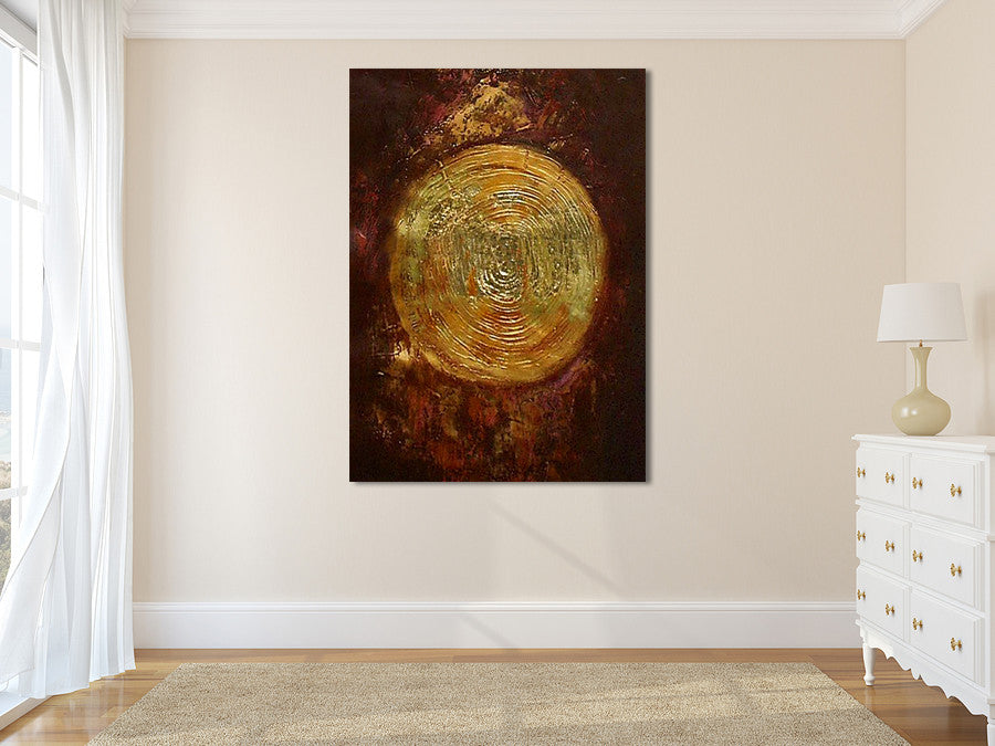 Golden Coin on the wall