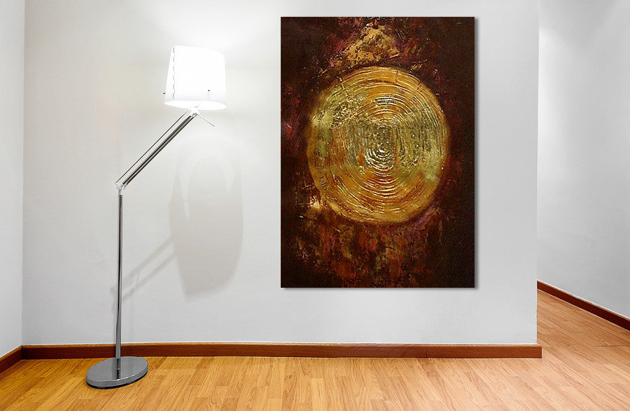 Golden Coin on the wall