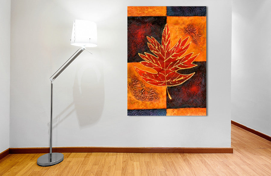 Maple Leaf Two on the wall