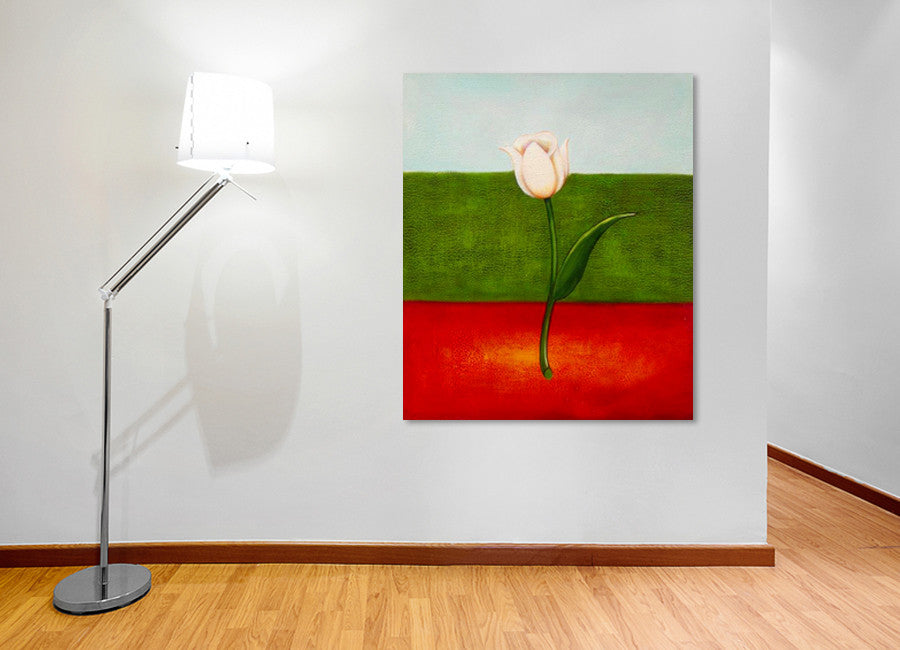 White Tulip on the wall