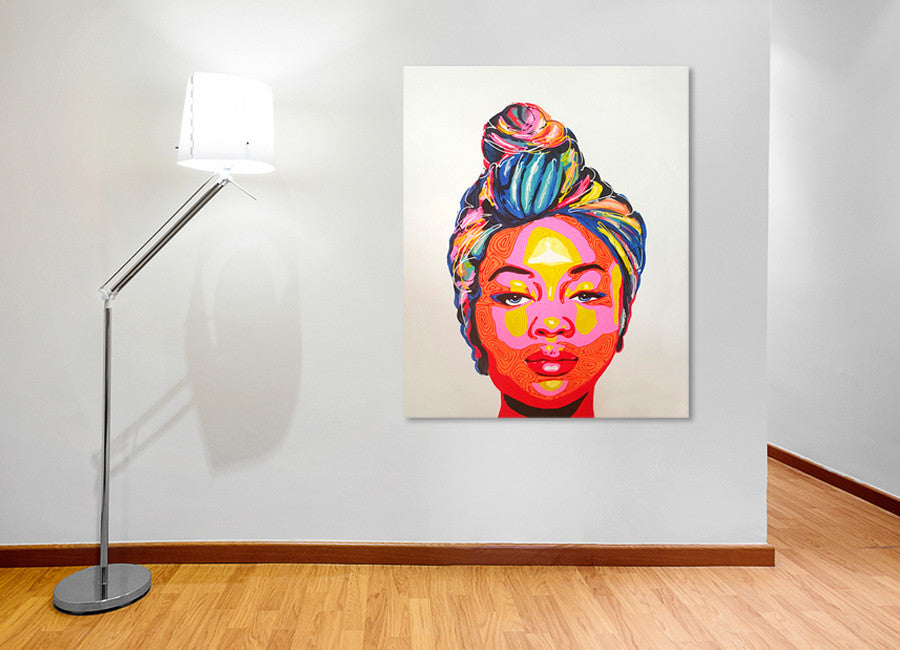 African Woman on the wall