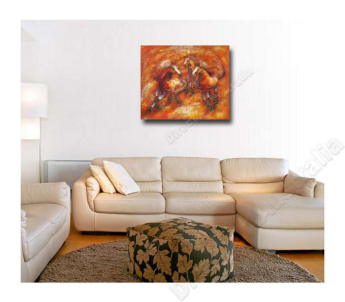 Golden Stallions on the wall